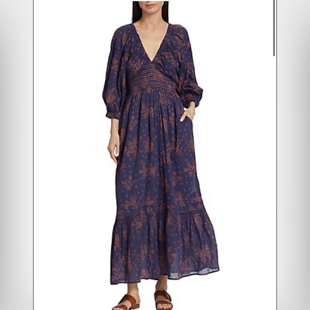 Free People - Golden Hour Maxi Dress Navy